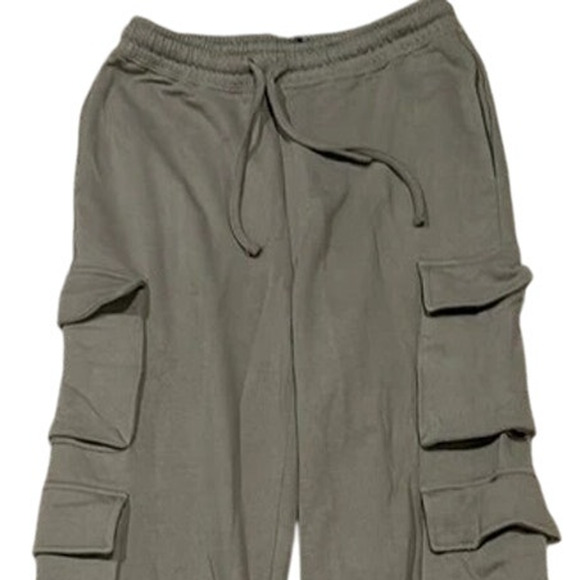 NWT Weworewhat Cargo Oversized Baggy Relaxed Fit High Rise Sweat Pants S Stone - Picture 3 of 15